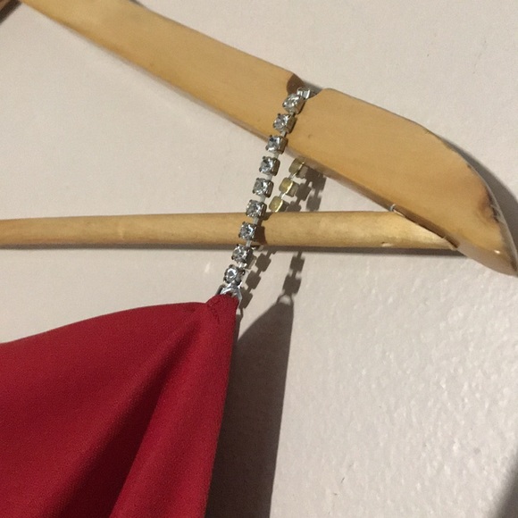 Lori Ann Petite Red Crop Top Jewel Straps Size 9/10 - Picture 4 of 13